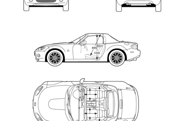 Mazda MX-5 (2006) (Mazda MH-5 (2006)) - drawings of the car